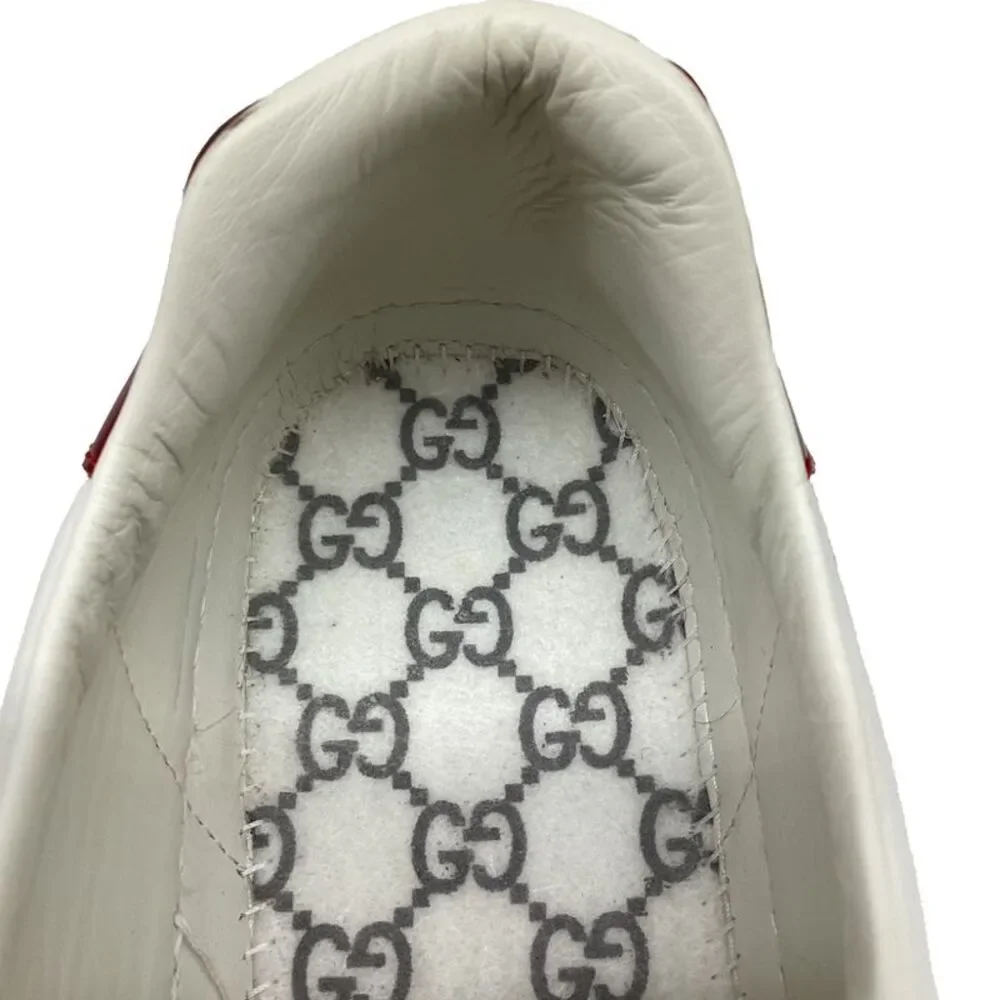 Gucci Ace Loved Sneakers in White Leather
